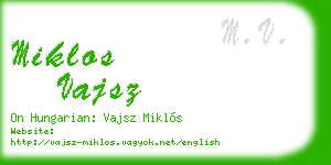 miklos vajsz business card